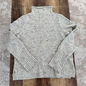 Madewell Cream Knit Cardigan with Black Speckles